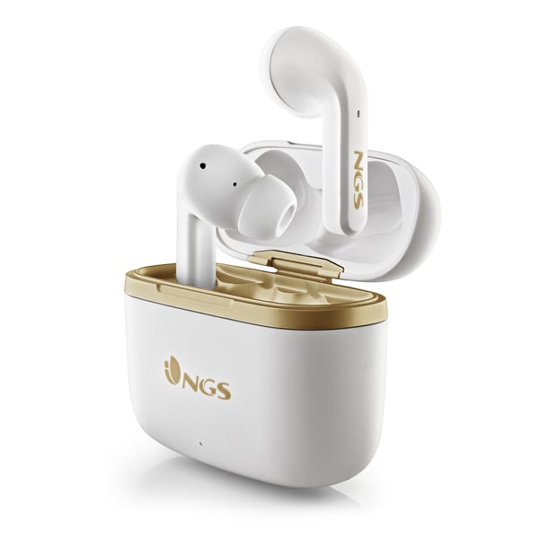 NGS ARTICA TROPHY Hörlurar Trådlös I öra Samtal/musik USB Type-C Bluetooth Guld, Vit