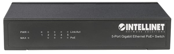 Intellinet 561228 verkkokytkin Hallitsematon Gigabit Ethernet (10/100/1000) Power over Ethernet -tuki Musta