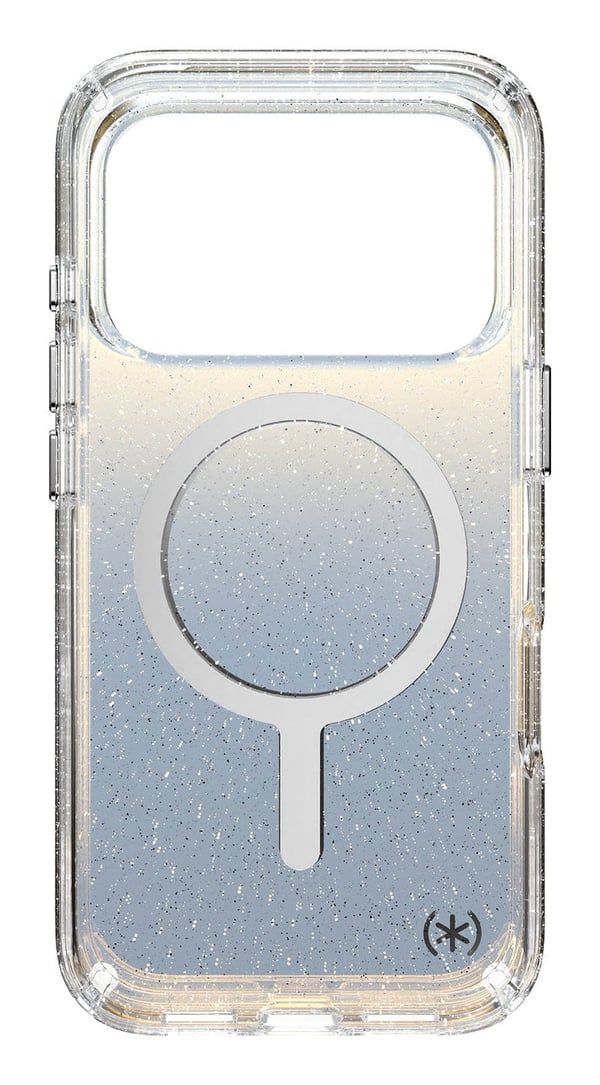 Speck Presidio Lux MagSafe - iPhone 17 Pro Cover (Hyper Mirror Glitter / Sølv Metallic)