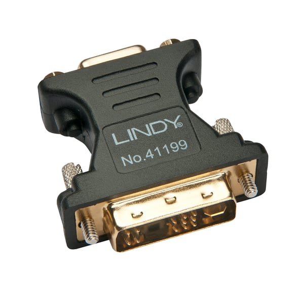 Lindy 41199 kabel kønsskifter VGA DVI-I Sort, Guld