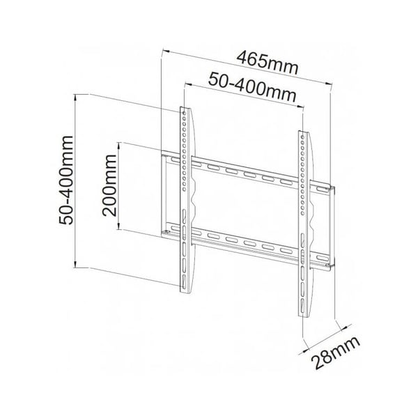 Techly ICA-PLB-162MW tv-beslag 139,7 cm (55") Hvid
