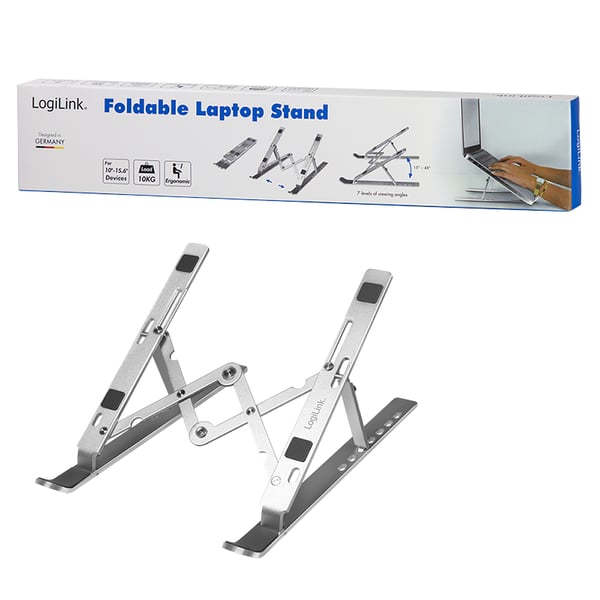 LogiLink AA0134 Ställ för bärbara datorer Ställ till bärbara datorer Silver 40,6 cm (16")
