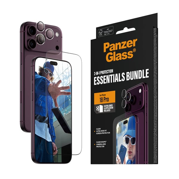 PanzerGlass ® 2-in-1 Essentials Pakke iPhone 18 Pro Max