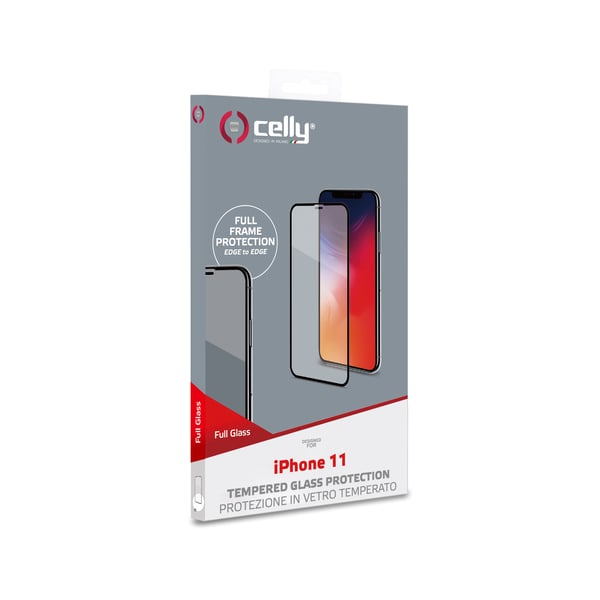 Celly FULLGLASS1001BK Matkapuhelimen näyttö- ja taustasuoja Kirkas näytönsuoja Apple 1 kpl