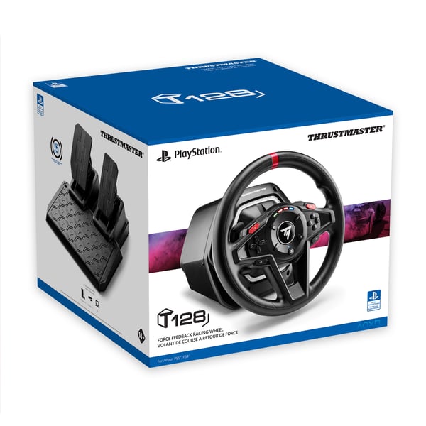 Thrustmaster T128 Svart USB Ratt + Pedaler Analog PC, PlayStation 4, PlayStation 5