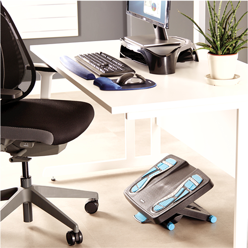 Fellowes 8068001 fotpall Blå, Kol, Grå