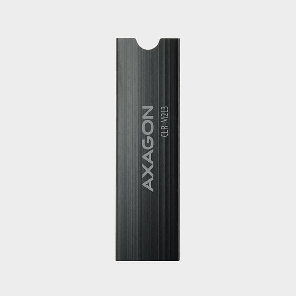 Axagon CLR-M2L3 Computerkølesystem M.2 NVMe SSD, Solid-state drev Køleplade/køler Sort 1 stk