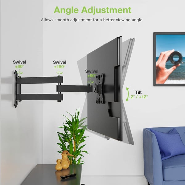Techly ICA-LCD 923B TV-kiinnike 76,2 cm (30") Musta
