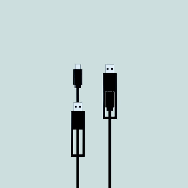 DELL D6000 Kabel USB 3.2 Gen 1 (3.1 Gen 1) Type-C Svart