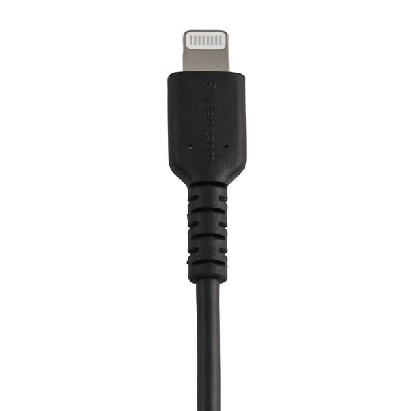StarTech.com 15 cm (6 tum) Slitstark Svart USB-A till Lightning-kabel, Kraftig Aramidfiber USB T