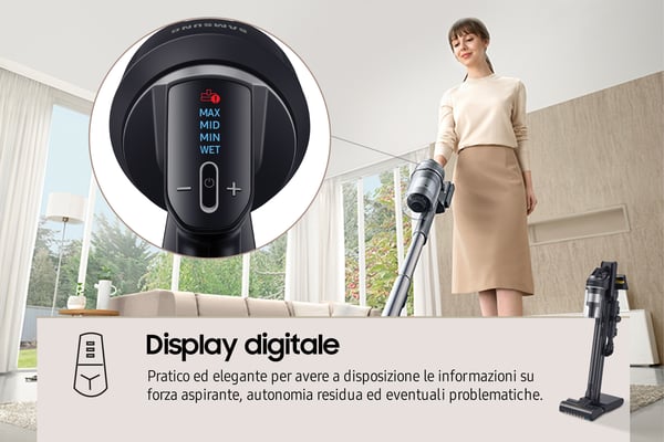 Samsung VS20C9554TK Sauvaimuri Akku Kuiva Sykloninen Pussiton 0,8 L 580 W Musta