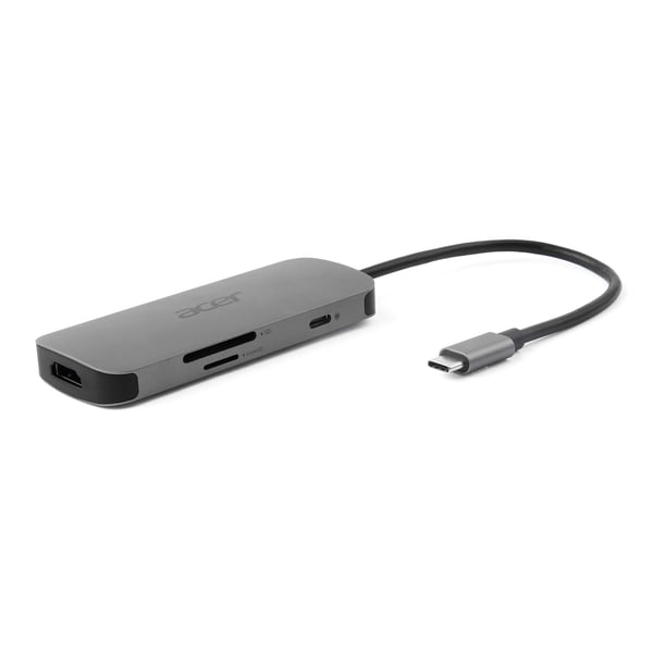Acer 7in1 Type C Dongle Langallinen USB 3.2 Gen 1 (3.1 Gen 1) Type-C Hopea