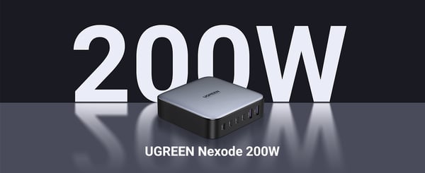 Ugreen Nexode Universaali Musta, Harmaa AC Pikalataus Sisätila
