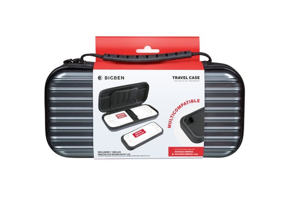 BIG BEN SWITCHTRAVELCASE transportabel spillekonsol etui Hårdt etui Nintendo Polykarbonat (PC) Sort, Grå