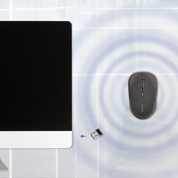 LogiLink ID0193 datormöss Kontor Högerhand RF Trådlös Optisk 1600 DPI