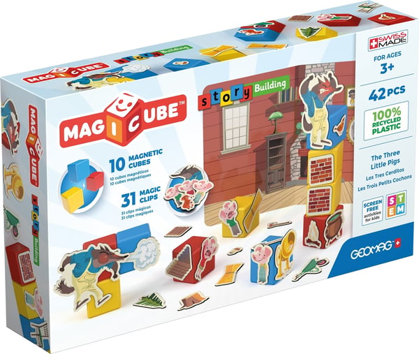 Geomag MagiCube Story Building Three Little Pigs Neodymmagnetleksak Geomag MagiCube Story Building Three Little Pigs Neodymmagnetleksak