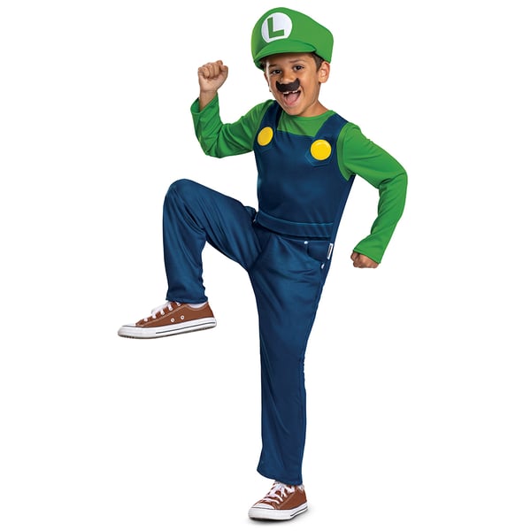 Disguise Mario Bros Luigi Smart kostume Barn Unisex Spil