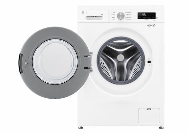 LG F4NX1008NWK vaskemaskine Front-læsning 8 kg 1400 rpm Hvid