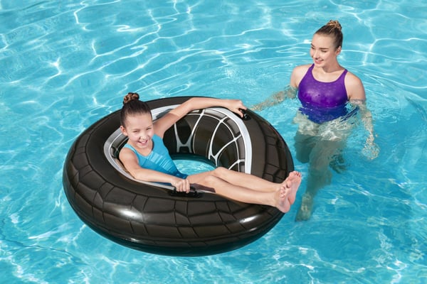 Bestway 36102 pool- och badmadrass Svart, Grå Bild Vinyl Badring