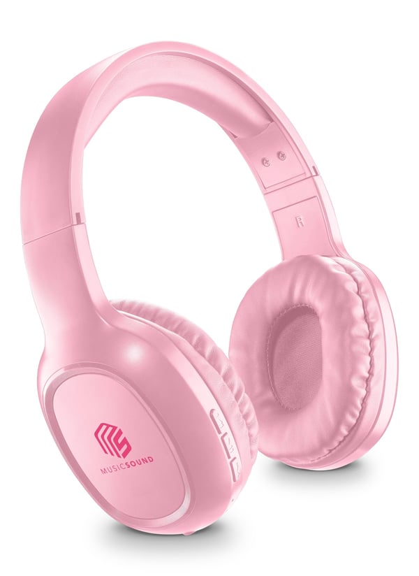 Music Sound 8018080412042 Headset Trådlös Huvudband Samtal/musik Bluetooth Rosa