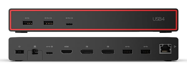 Lenovo ThinkPad USB4 Dock 5000 Langallinen Thunderbolt 4 Musta