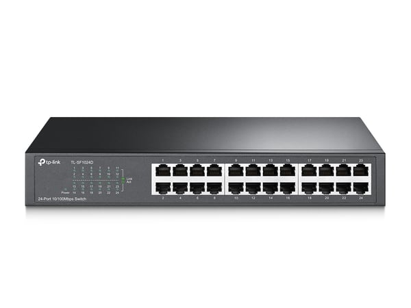 TP-Link TL-SF1024D nätverksswitchar Ohanterad Fast Ethernet (10/100) Grå