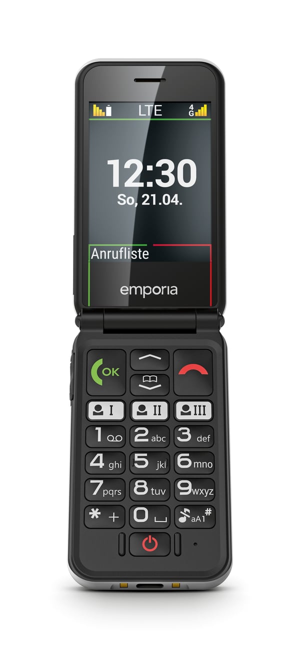 Emporia SIMPLICITYglam.4G 7,11 cm (2.8") 106 g Sort Senior telefon