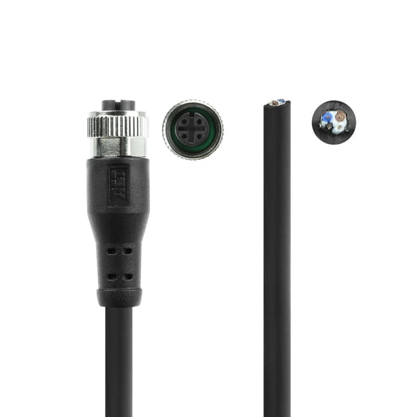 ACT SC3408 sensor- & aktuatorkabel 3 m M12 Nej Sort
