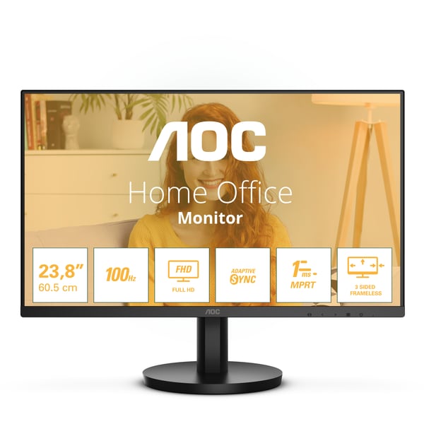 AOC 24B3HMA2 platta pc-skärmar 60,5 cm (23.8") 1920 x 1080 pixlar Full HD LED Svart