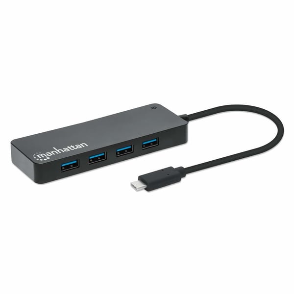 Manhattan 168410 gränssnittshubbar USB Type-C 5000 Mbit/s Svart