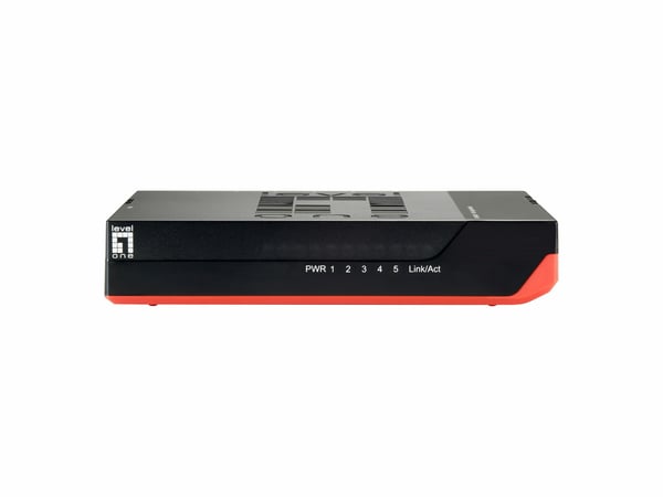 LevelOne GSW-0507 verkkokytkin Hallitsematon Gigabit Ethernet (10/100/1000) Musta, Punainen
