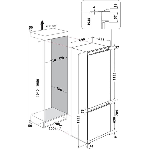 Whirlpool WH SP70 T122 Inbyggd 394 l Vit