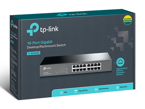 TP-LINK TL-SG1016D 16-Port Gigabit Switch - Switch