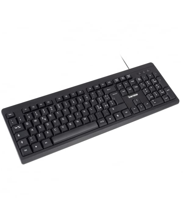 Vultech KEY-609 näppäimistö Office USB QWERTY Italia Musta