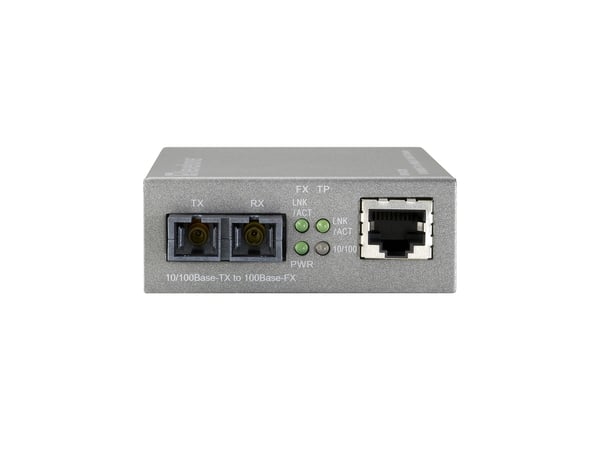 LevelOne FVS-3120 netværksomformer til medie 100 Mbit/s Enkeltilstand Grå