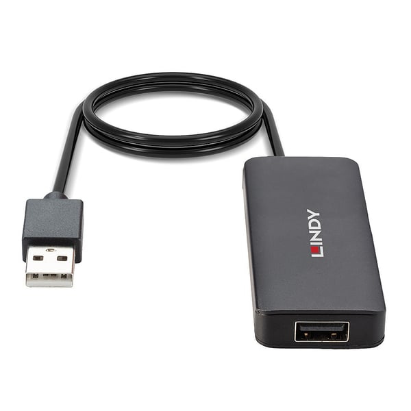 Lindy 42986 gränssnittshubbar USB 2.0 480 Mbit/s Svart