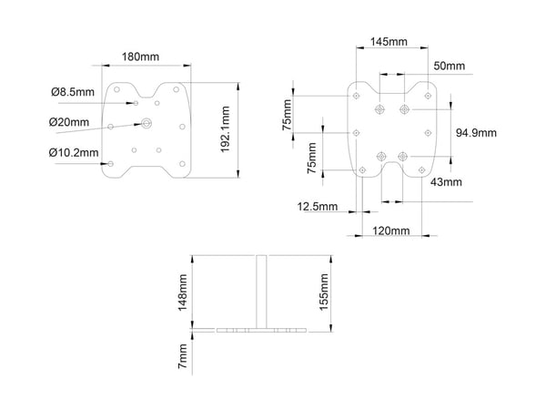 Multibrackets 6584 monitorikiinnikkeen lisävaruste
