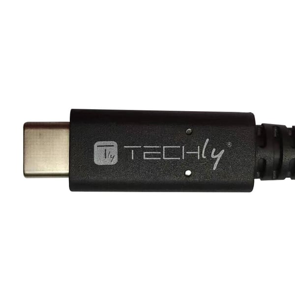 Techly ICOC MUSB40-CMCM08 USB-kabel USB4 Gen 3x2 0,8 m USB C 40 Gbit/sek. 100 W Sort