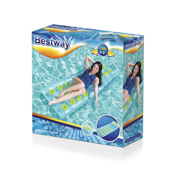 Bestway 43015 pool- och badmadrass Grön, Transparent, Gul Vinyl