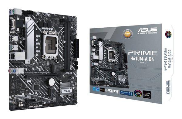 ASUS PRIME H610M-A D4-CSM Intel H610 LGA 1700 micro ATX ASUS PRIME H610M-A D4-CSM Intel H610 LGA 1700 micro ATX