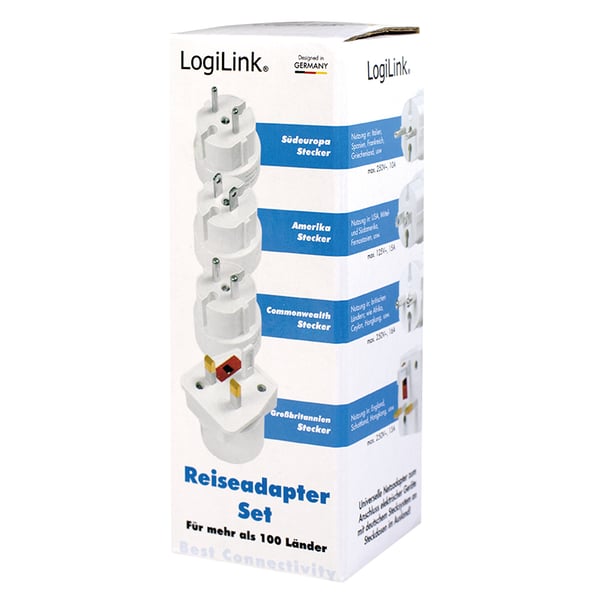 LogiLink PA0186 pistorasia-adapteri Valkoinen