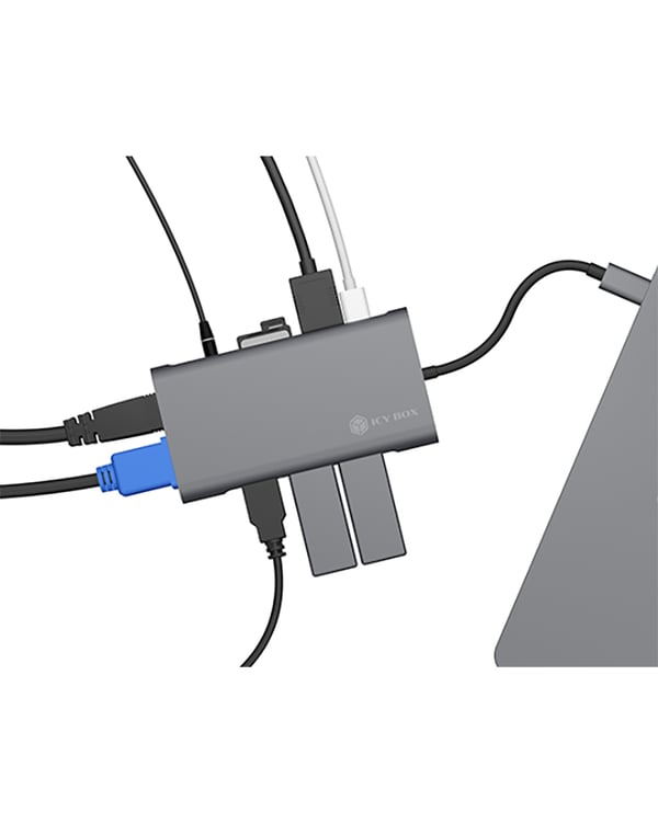 USB Type-C™ -kannettavan telakointiasema kymmenelle lisäportille (IB-DK4040-CPD)