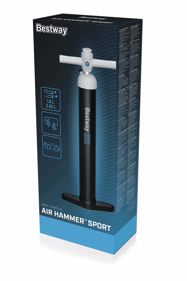 Bestway 62227 håndholdt luftpumpe Sort, Hvid Hånd luftpumpe