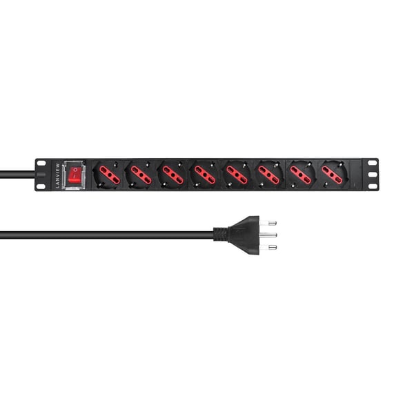 Lanview LVR-2MIT-SW-IT8 tehonjakeluyksikkö 1U Musta Lanview LVR-2MIT-SW-IT8 tehonjakeluyksikkö 1U Musta