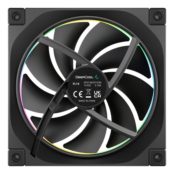 DeepCool FL14 Datorväska Fan 14 cm Svart 3 styck