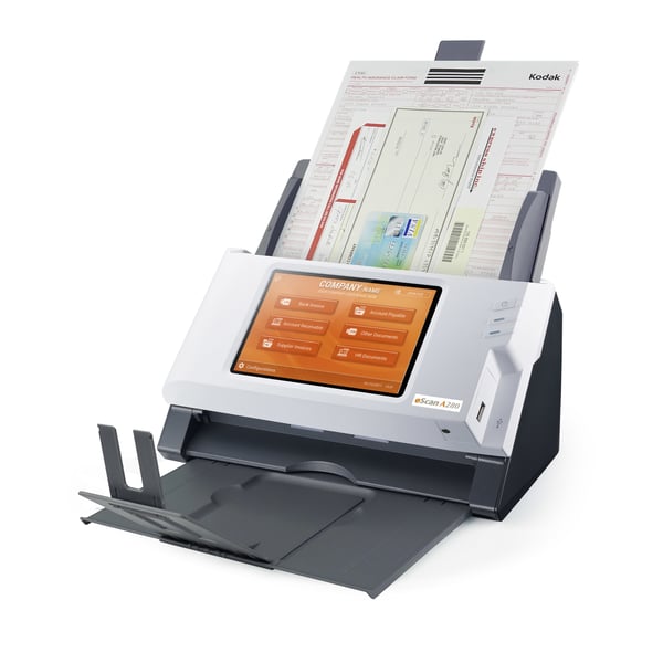 Plustek eScan A280 Enterprise ADF-skanner 600 x 600 DPI A4 Svart, Vit