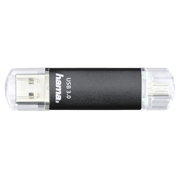 Hama Laeta Twin USB-nøgle 16 GB 3.2 Gen 1 (3.1 Gen 1) Sort