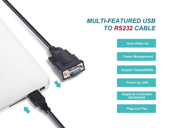 Equip 133391 seriella kablar Svart 1,5 m USB Type-A DB-9