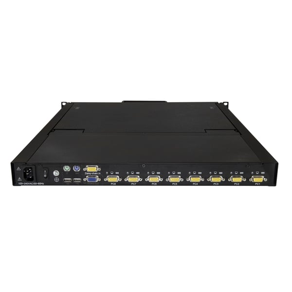 StarTech.com RKCONS1908K telinekonsoli 48,3 cm (19") 1280 x 1024 pikseliä Terästä Musta 1U