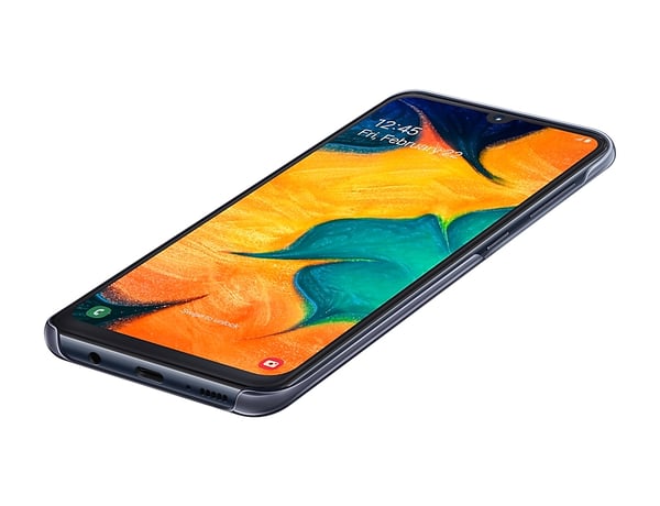 Samsung EF-AA305CBEGWW matkapuhelimen suojakotelo 16,3 cm (6.4") Suojus Musta, Läpinäkyvä